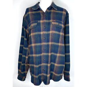 Orvis Big Bear Heavyweight Double Brushed Flannel Button Shirt Men Size Medium N